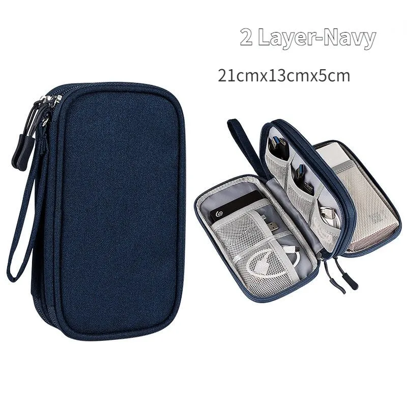 Travel Cable Bag Portable Digital Storage Pouch Charger Data Cable USB Bag Organizer Waterproof Electronic Accessory Storage Bag