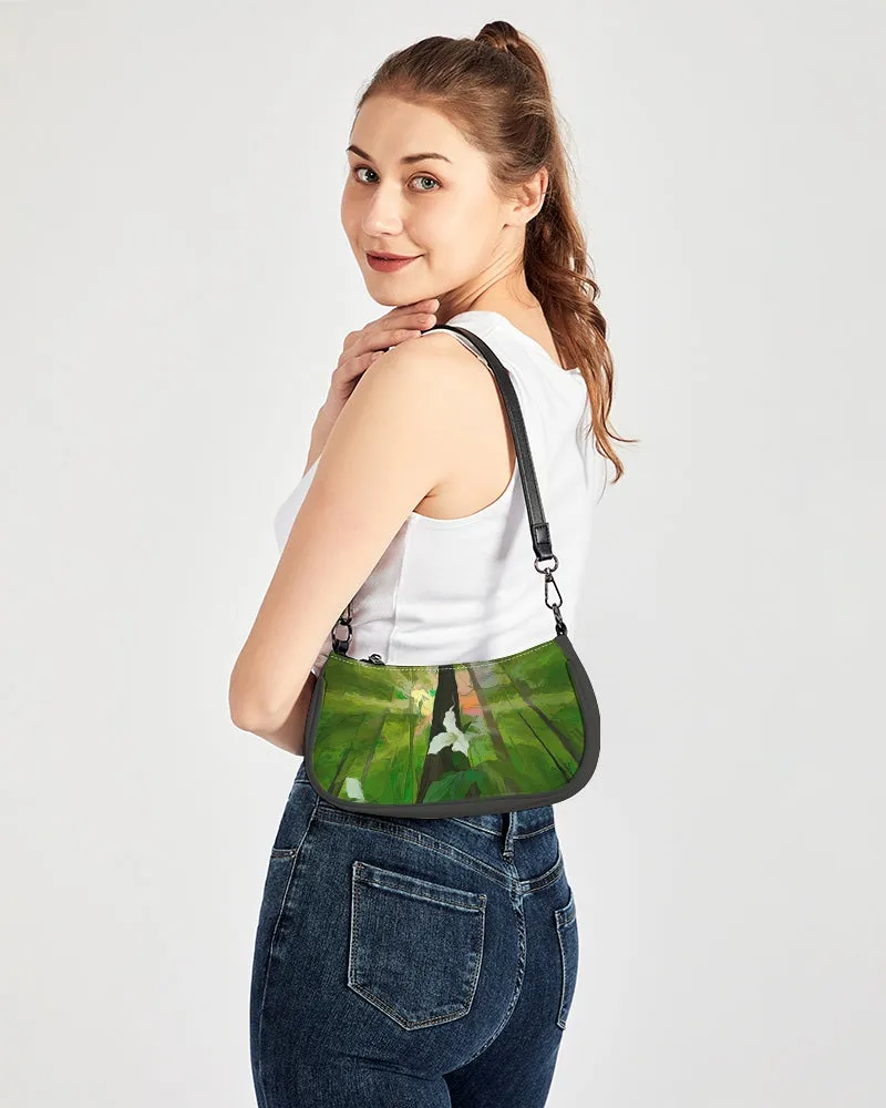 Trillium & the Tree Shoulder & Wristlet Canvas Dual Pouch