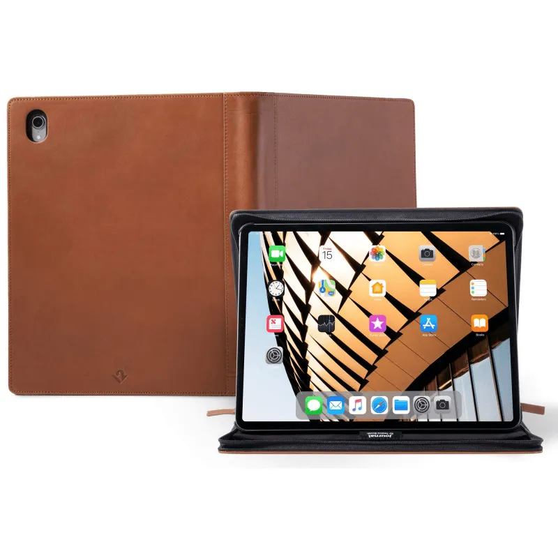 Twelve South 12.9" iPad Leather Case - Apple iPad Pro (Gen 3) Protective Journal Case and Easel with Pencil Holder (New)