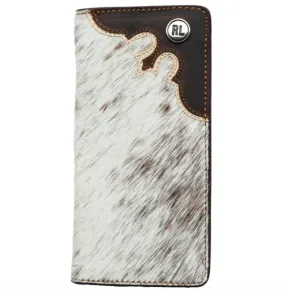 W-134 - Rockin Leather Checkbook Wallet - Cowhair