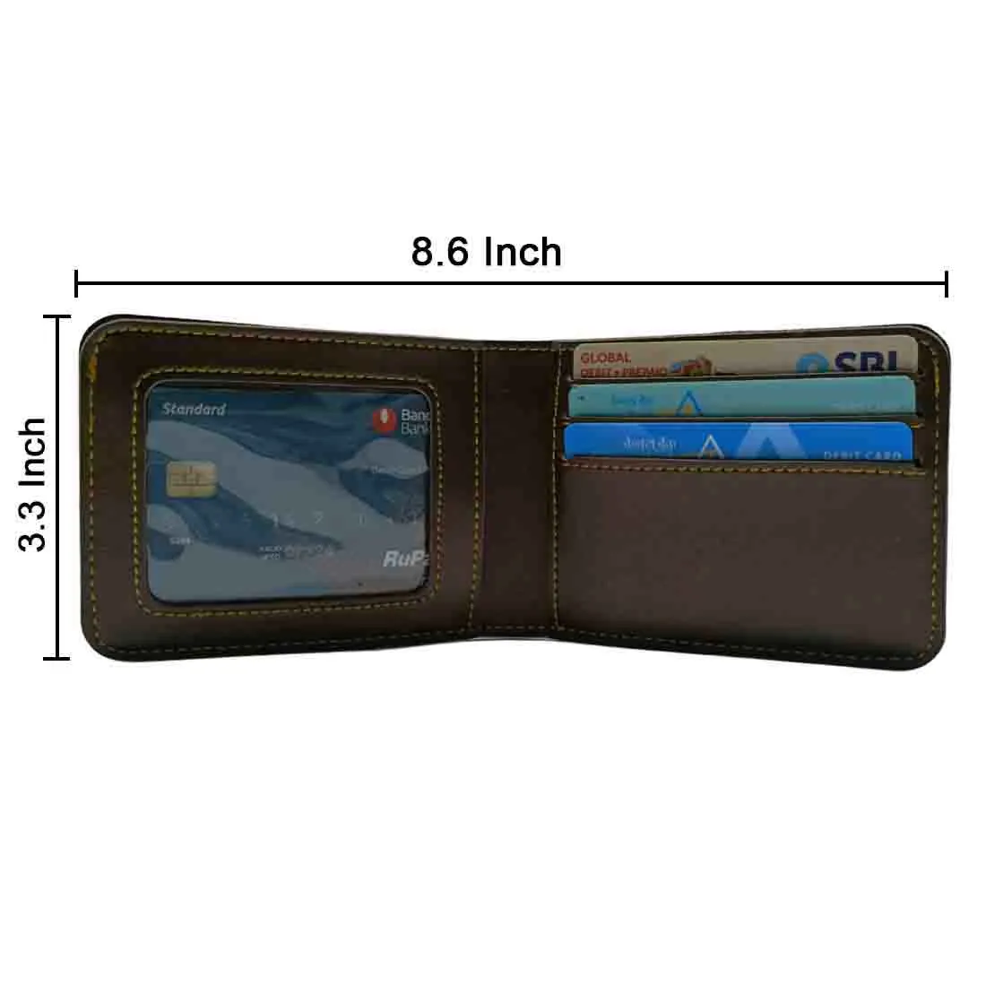 Wallet Personalized for Men Faux Leather Gents Purse - Initials