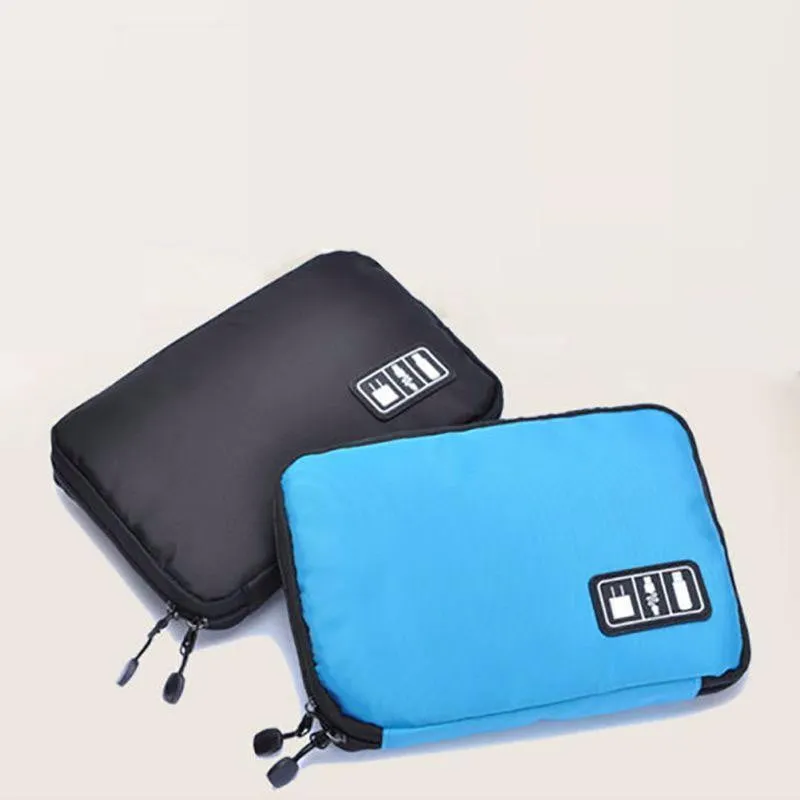 Waterproof Travel Kit- Nylon Cable Holder Bag/ Electronic Accessories USB Drive Storage Case Bag