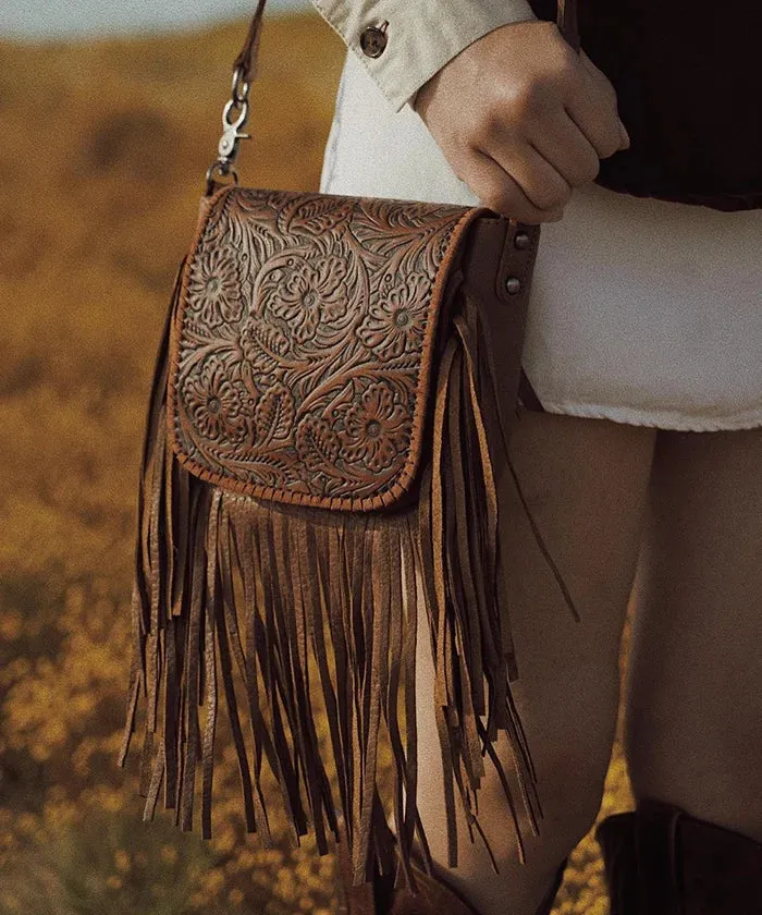 Western Fringe Leather Crossbody