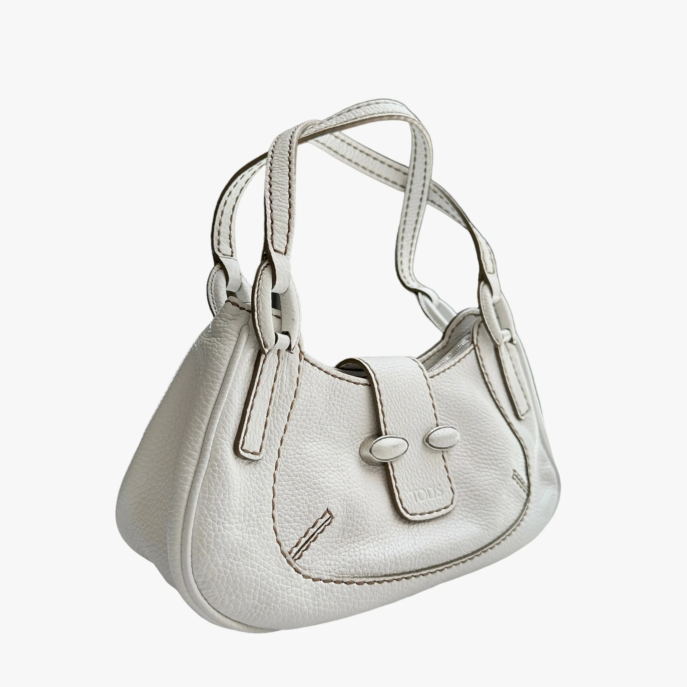 White Leather Shoulder Bag