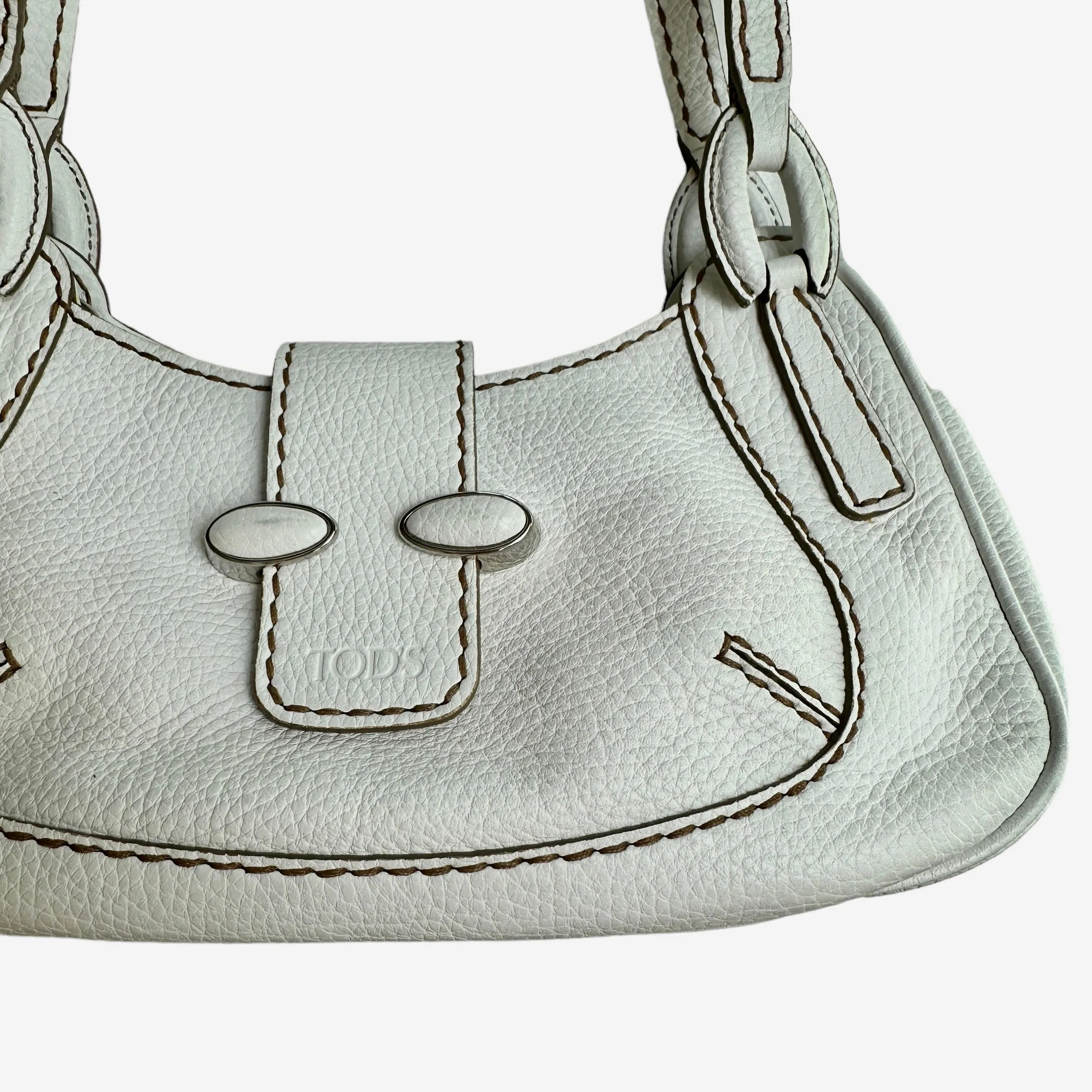 White Leather Shoulder Bag