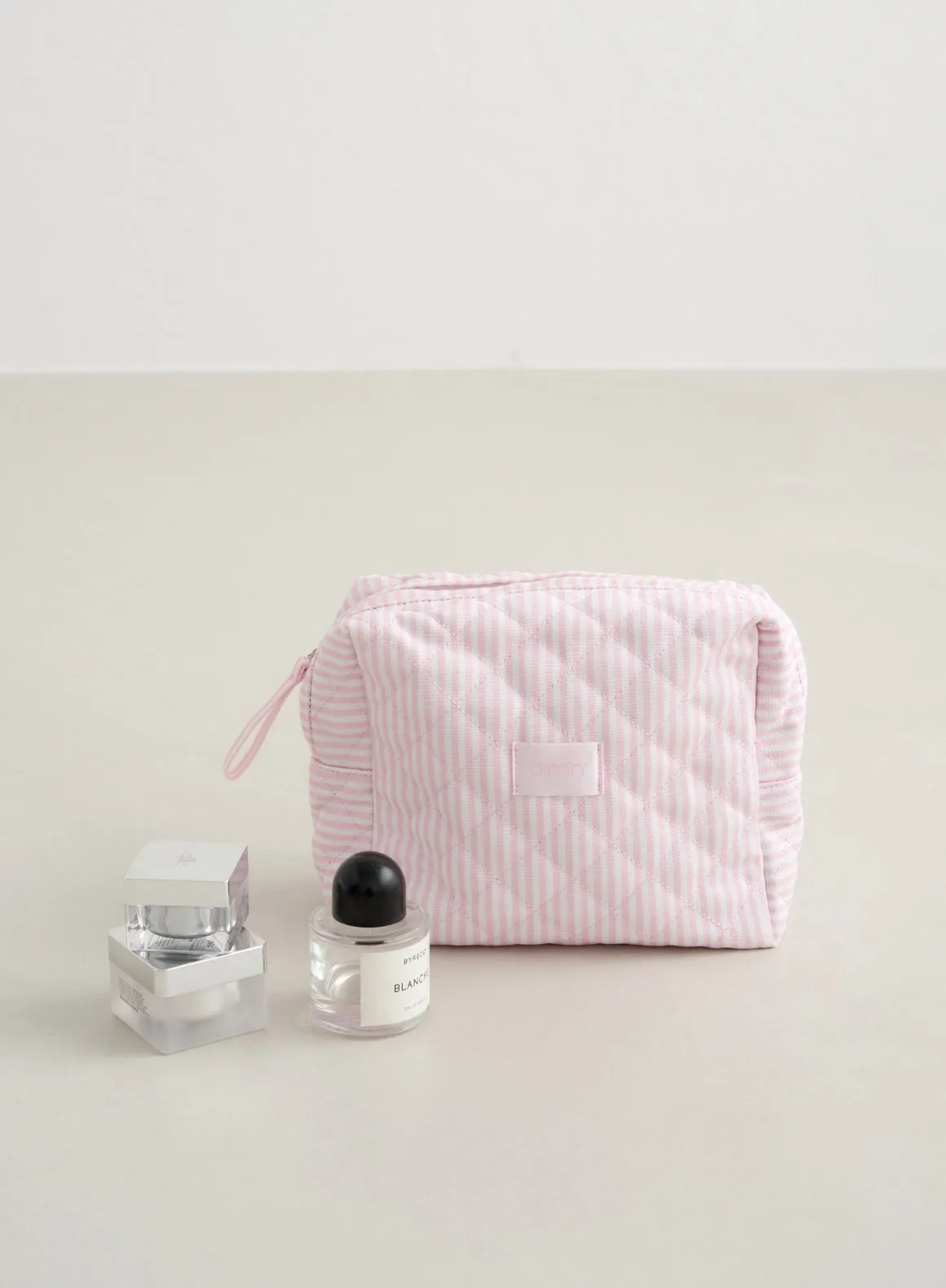 Winter Bloom Stripe Toilet Bag