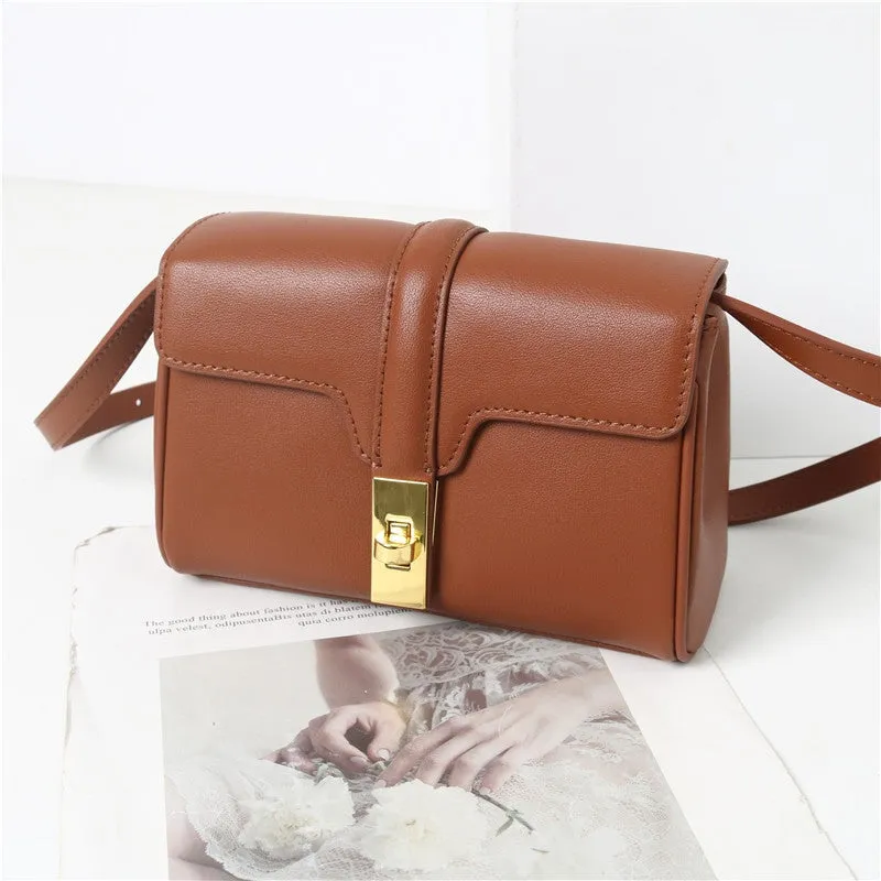 Womens Calfskin Leather Phone Cross Body Shoulder Bag