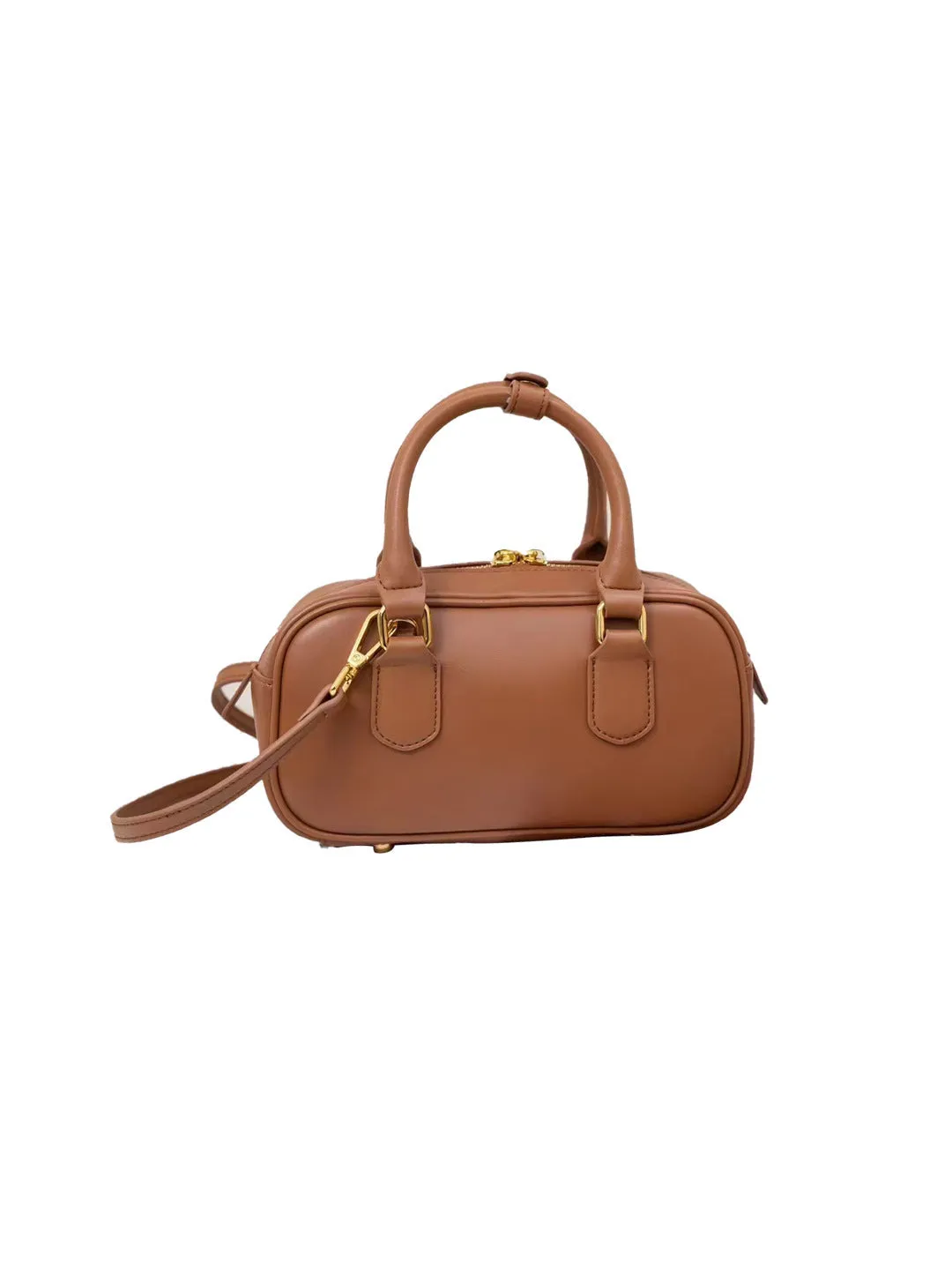 Womens  Leather Boston Bowler Cross Boy Bag