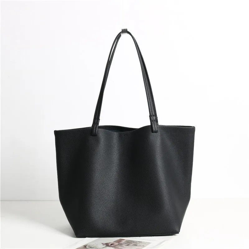 Womens Shopper Large Textured-Leather Tote With Small Pouches