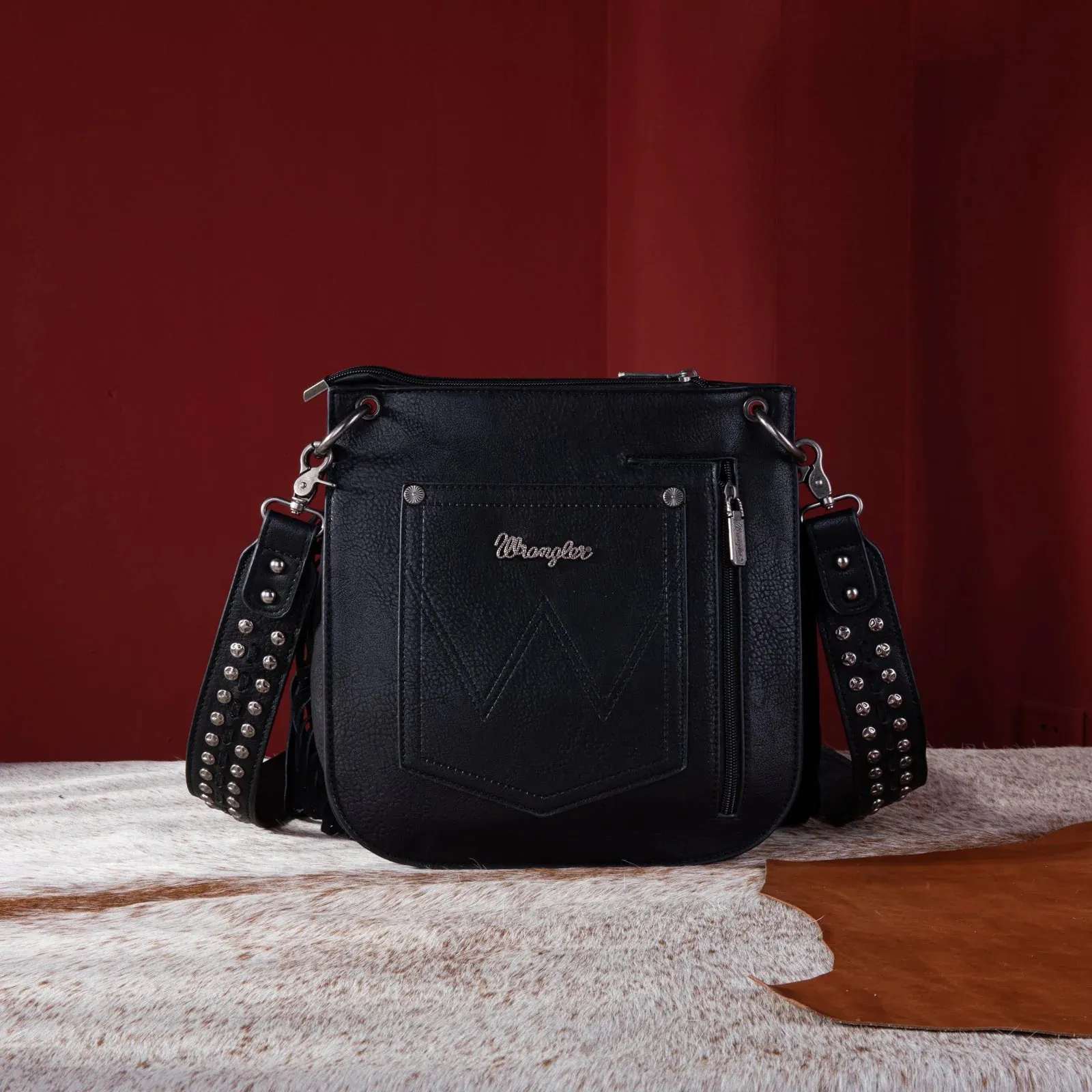 Wrangler Rivets Fringe Concealed Carry Crossbody