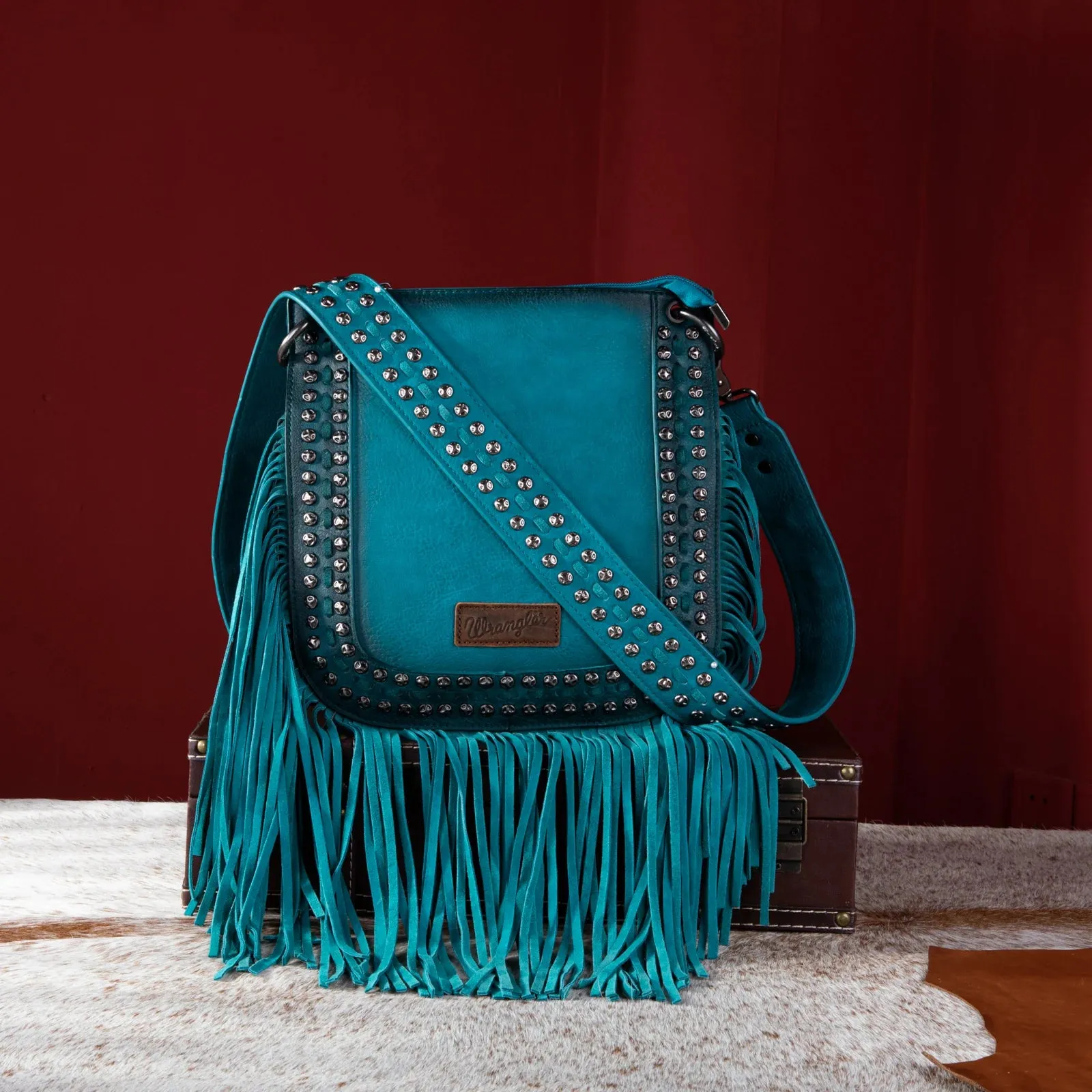 Wrangler Rivets Fringe Concealed Carry Crossbody